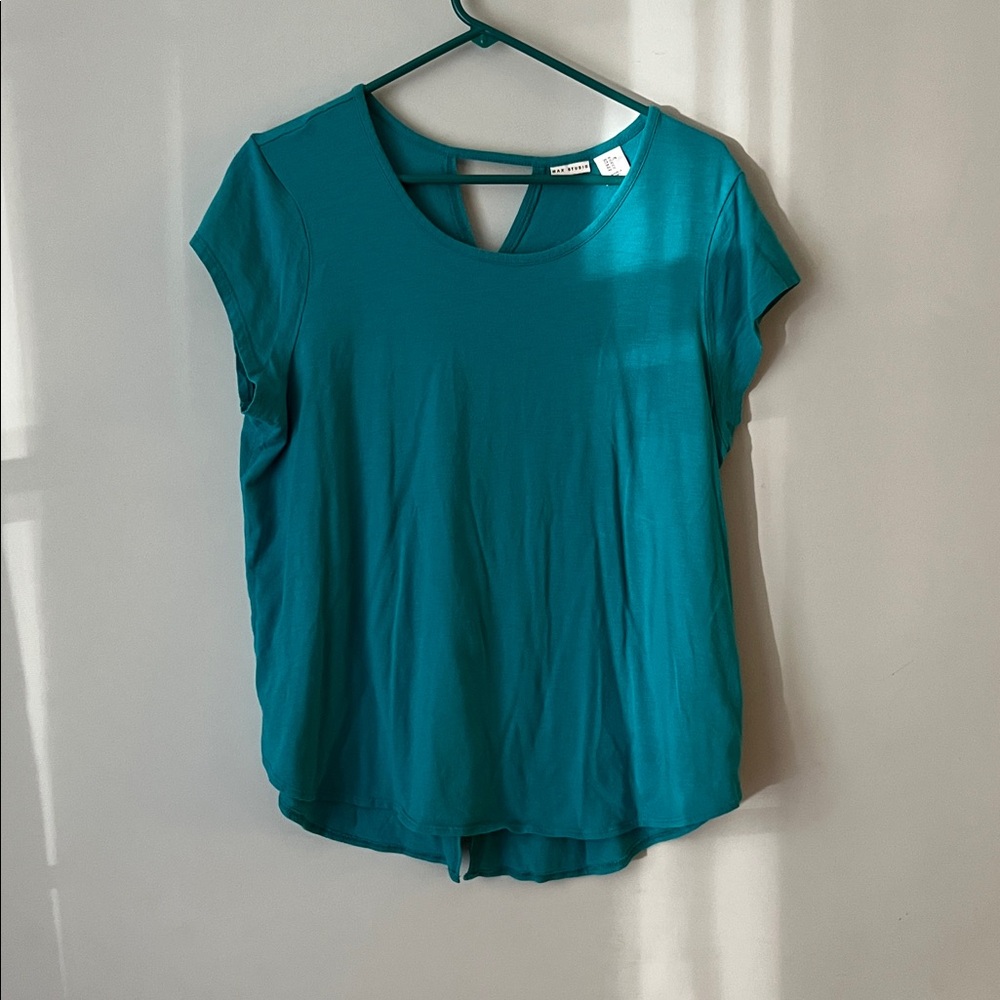 Max Studio Turquoise Casual Top